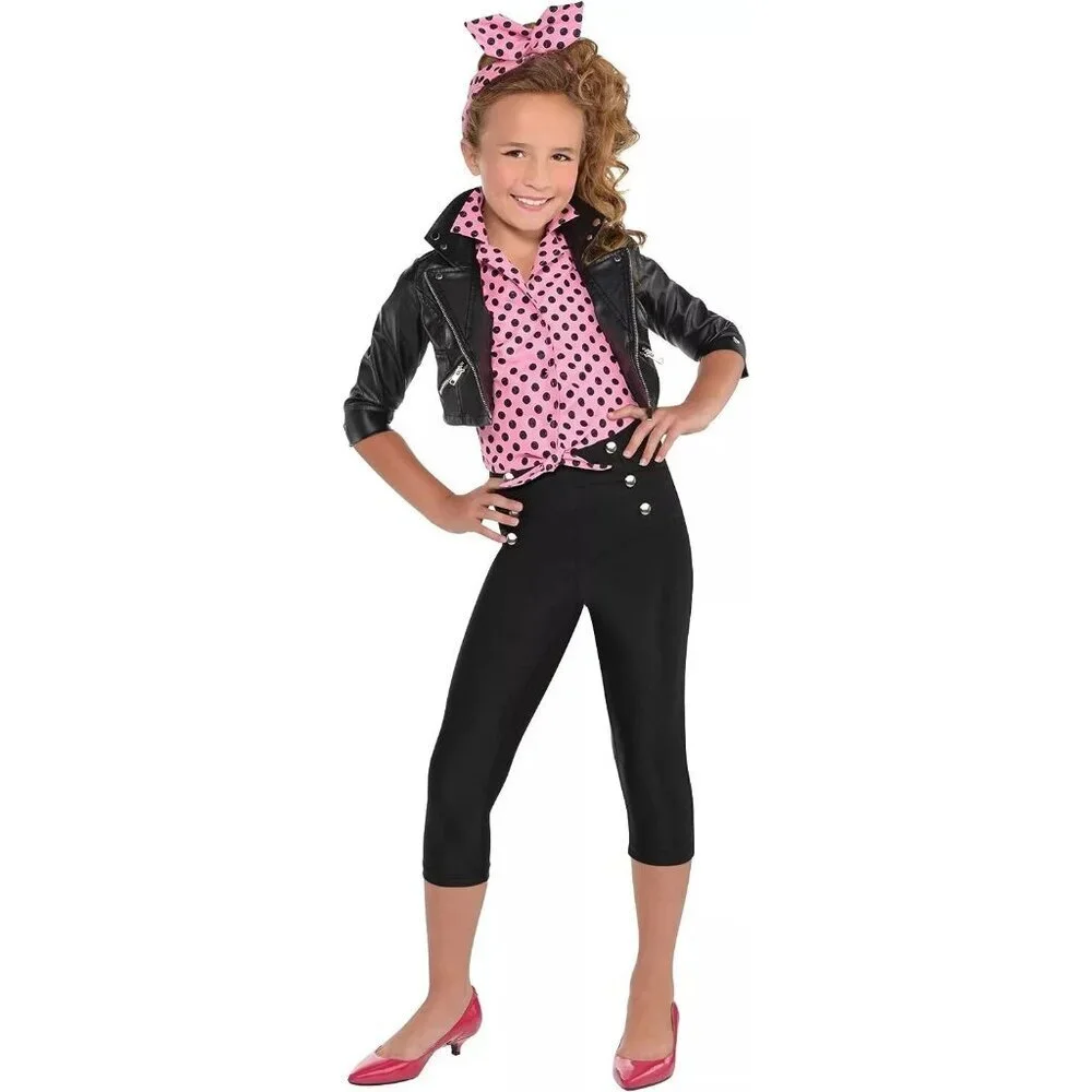 Greaser Girl Retro 50's Sock Hop Dress Up Youth Halloween‎ Costume XL 14/16 464
